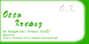 otto krepsz business card